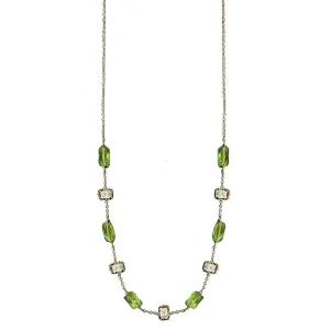 Peridot Necklace 4673 A with Australian Opal by Michelle Pressler Jewelry