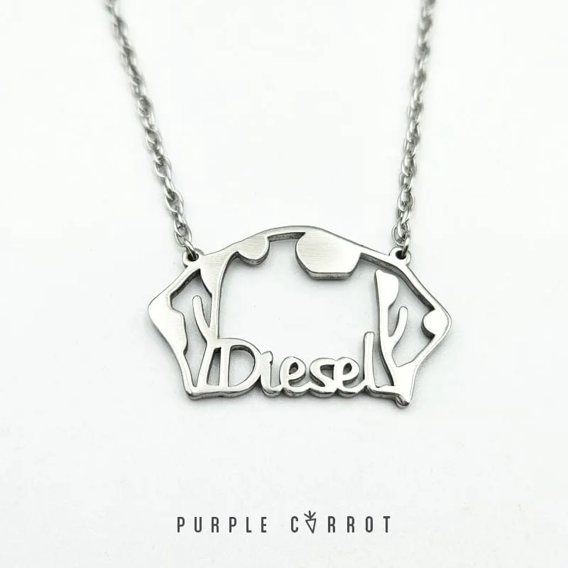 Personalised Dog Cutout Pendant & Necklace