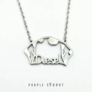 Personalised Dog Cutout Pendant & Necklace