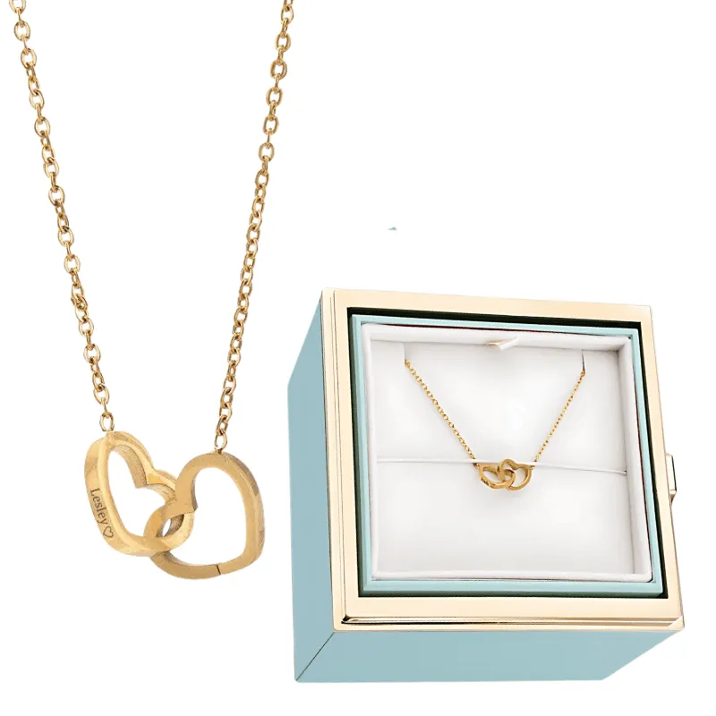 Personalized Name Pendant and Eternal Rose Gift Set