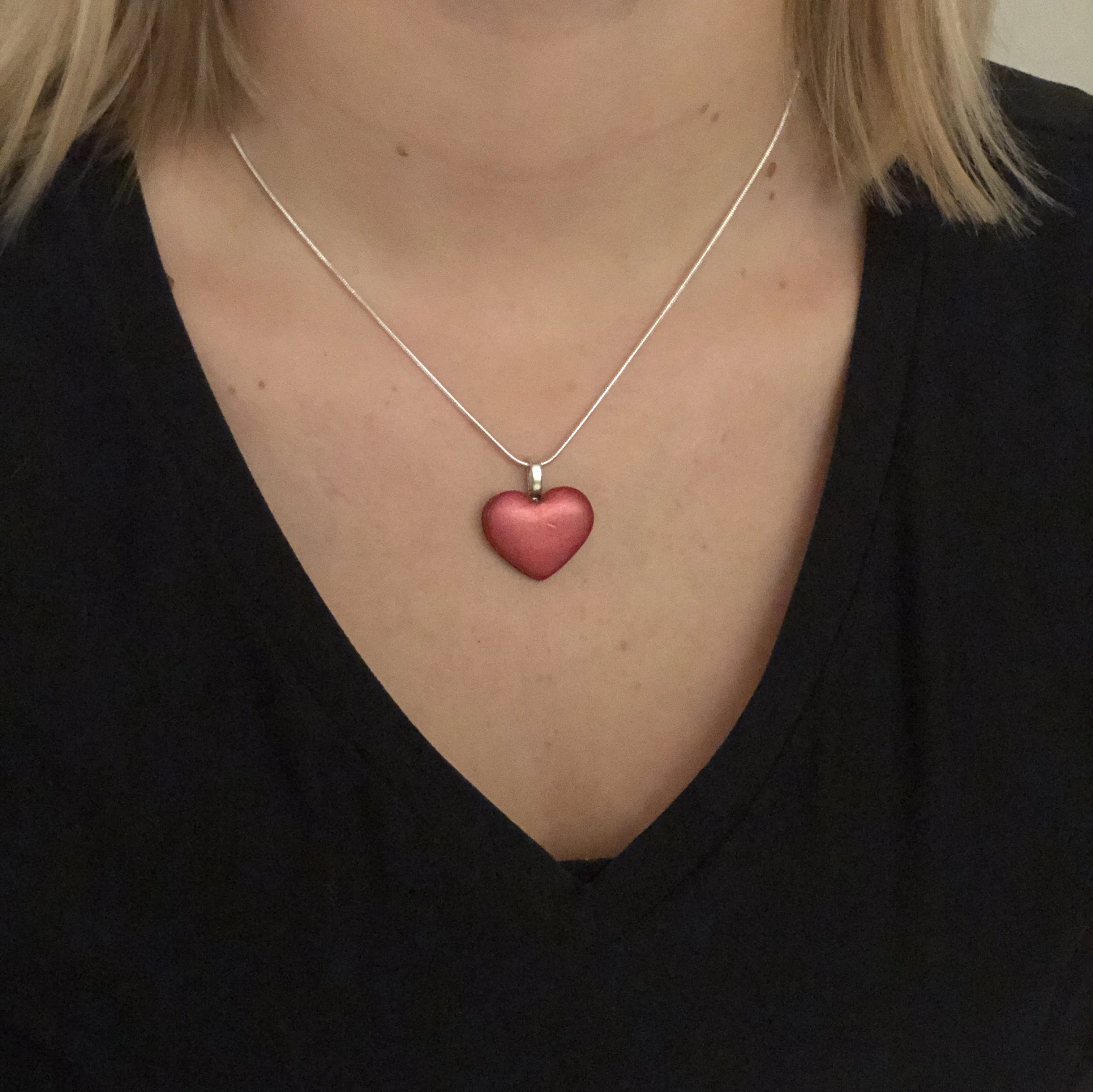Pink Heart Pendant - Medium