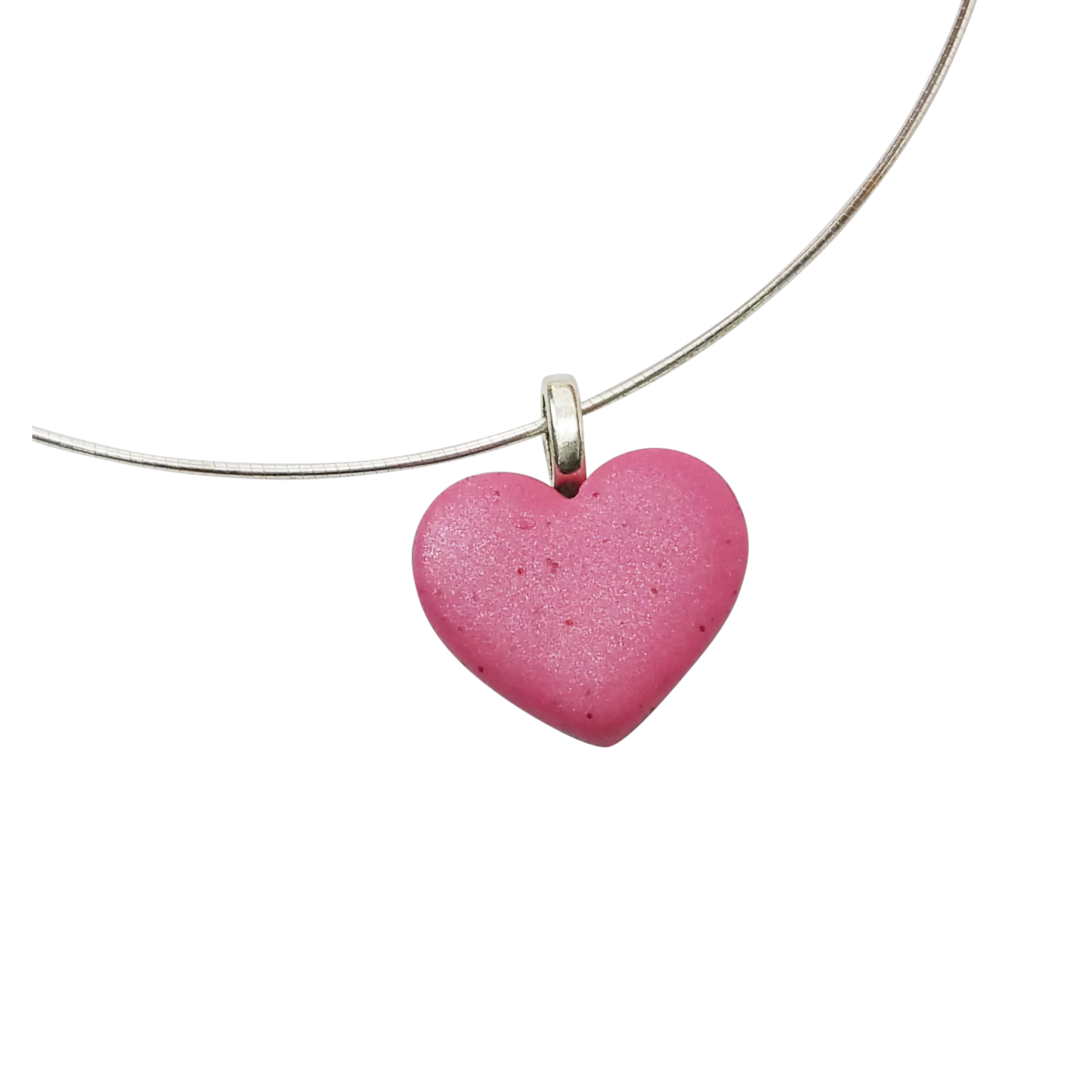 Pink Heart Pendant - Medium