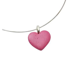 Pink Heart Pendant - Medium