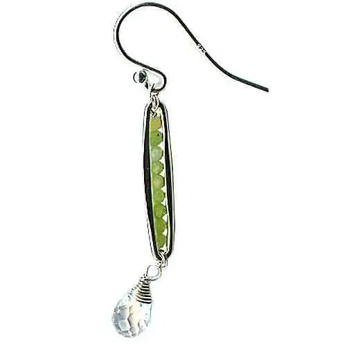 Pods Earrings 4946 with Lemon Chalcedony and Aquamarine by Michelle Pressler Jewelry