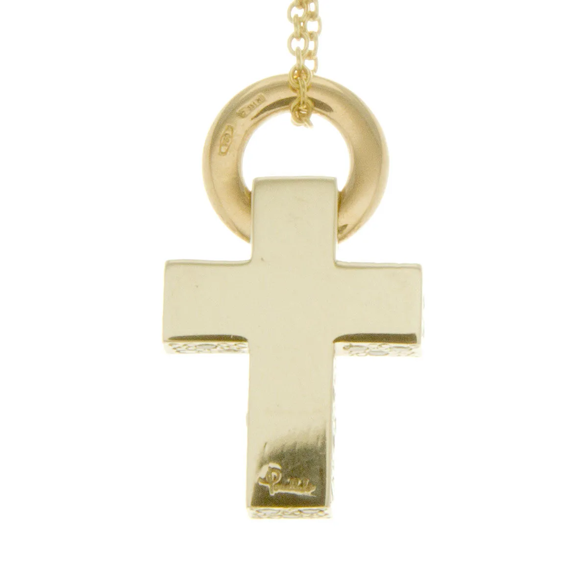 Pomellato Sabbia Fancy Diamond Cross Pendant Necklace