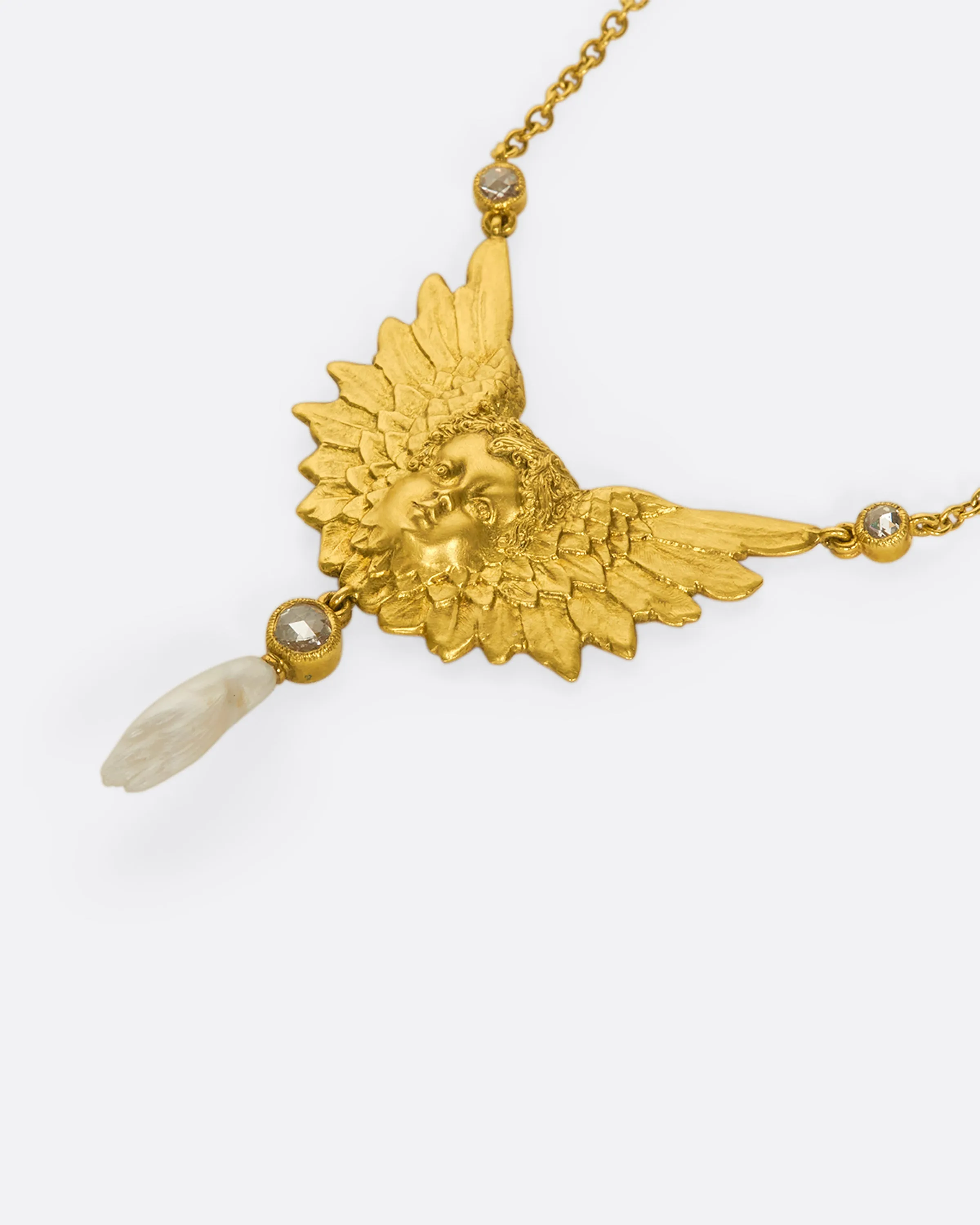Putti Cherub Pendant Necklace