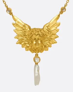 Putti Cherub Pendant Necklace