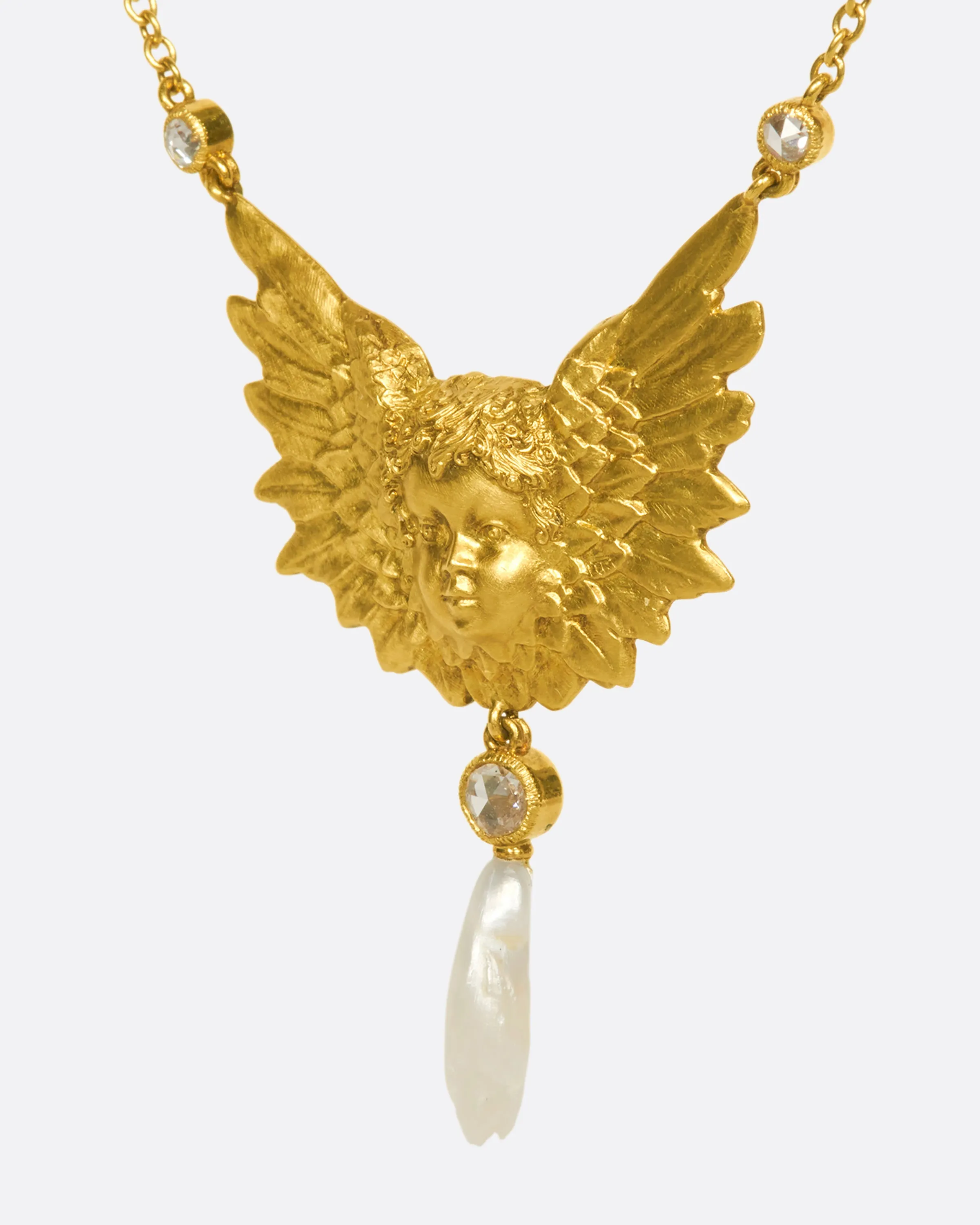Putti Cherub Pendant Necklace
