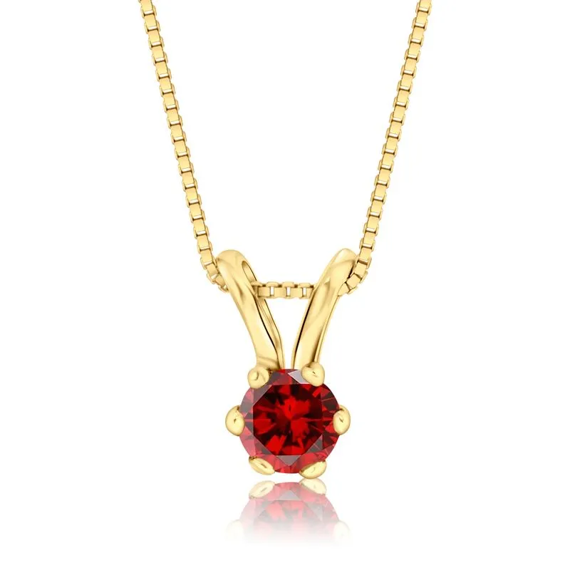 Rabbit pendant with Garnet stone 4 mm