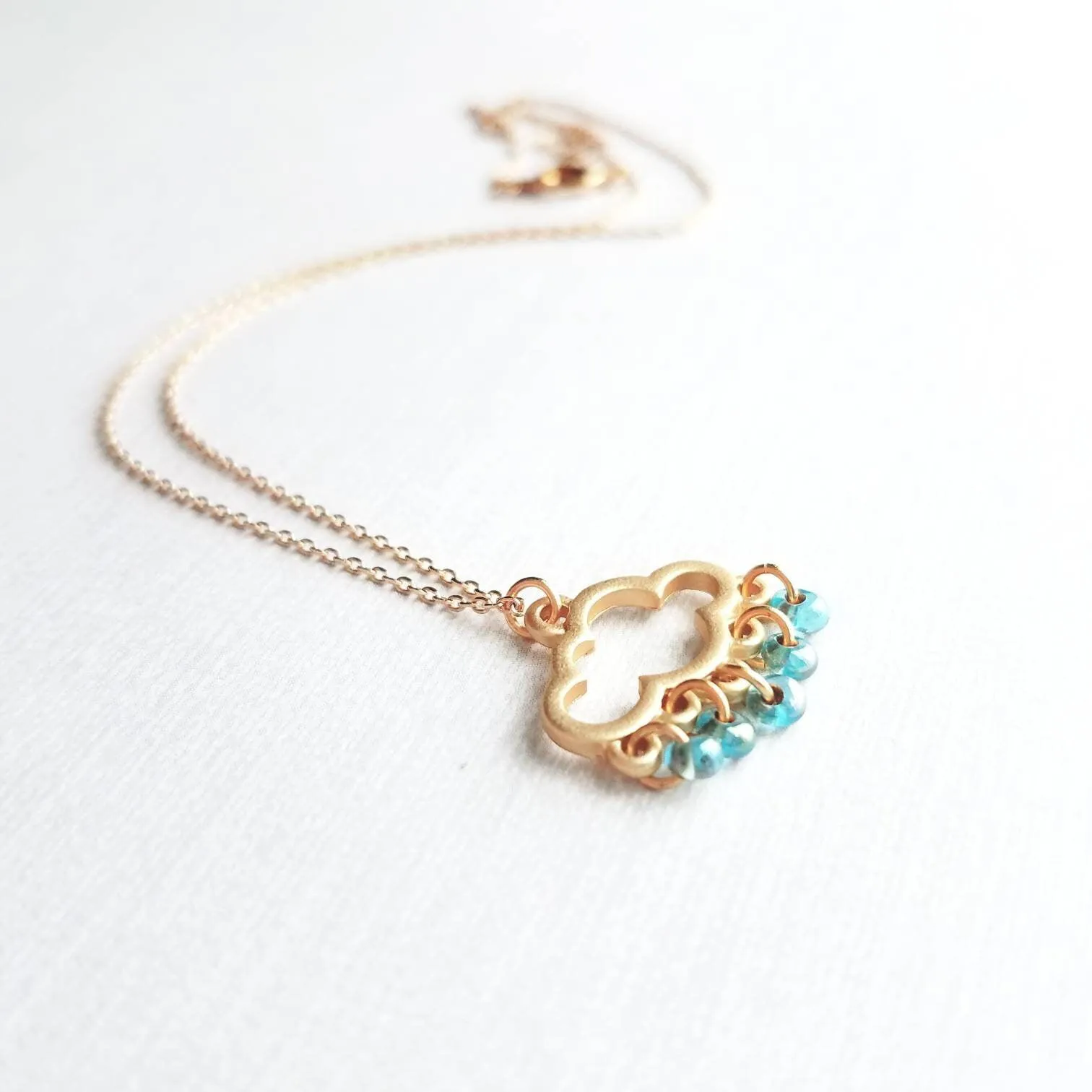 Rain Cloud Necklace, silver cloud necklace, cloud outline pendant, raindrop dangles, blue raindrops weather storm rain necklace