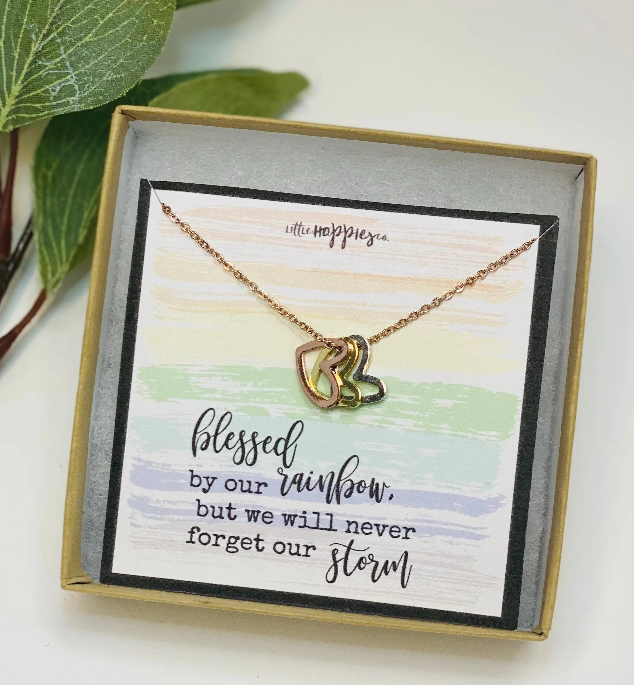 Rainbow baby necklace, rainbow babies, rainbow baby , baby after miscarriage, motherhood necklace, miscarriage gift, gift for rainbow baby