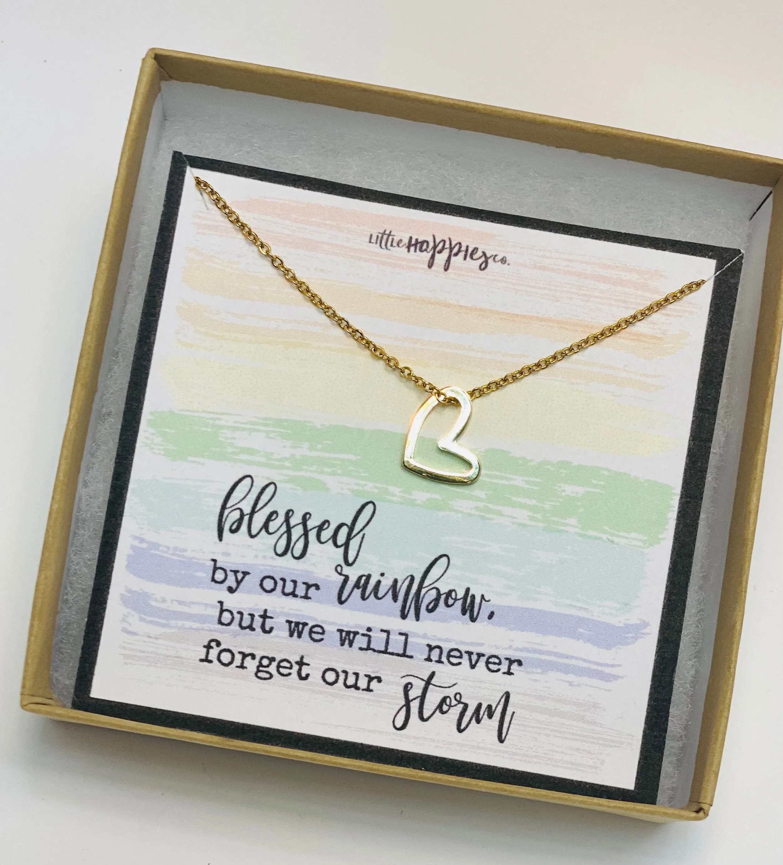 Rainbow baby necklace, rainbow babies, rainbow baby , baby after miscarriage, motherhood necklace, miscarriage gift, gift for rainbow baby