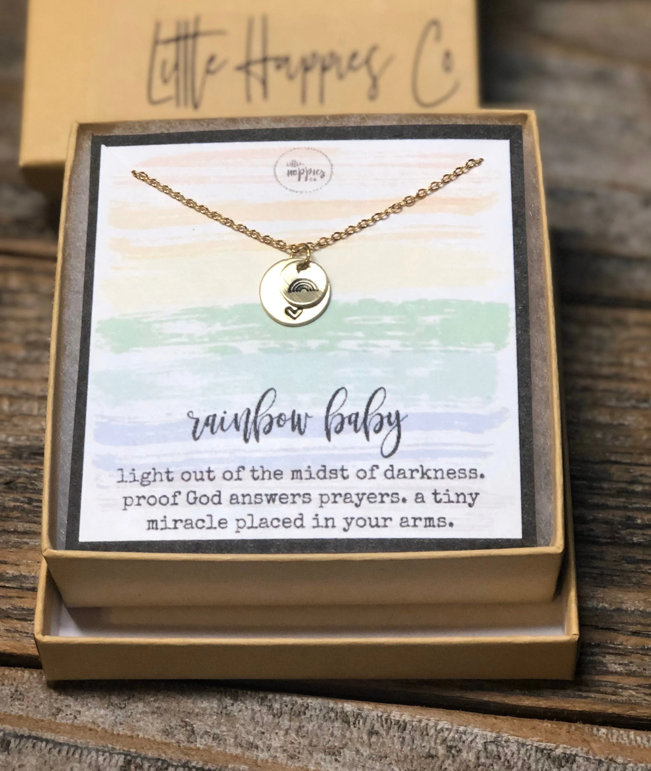 Rainbow baby necklace, rainbow babies, rainbow baby , baby after miscarriage, motherhood necklace, miscarriage gift, gift for rainbow baby