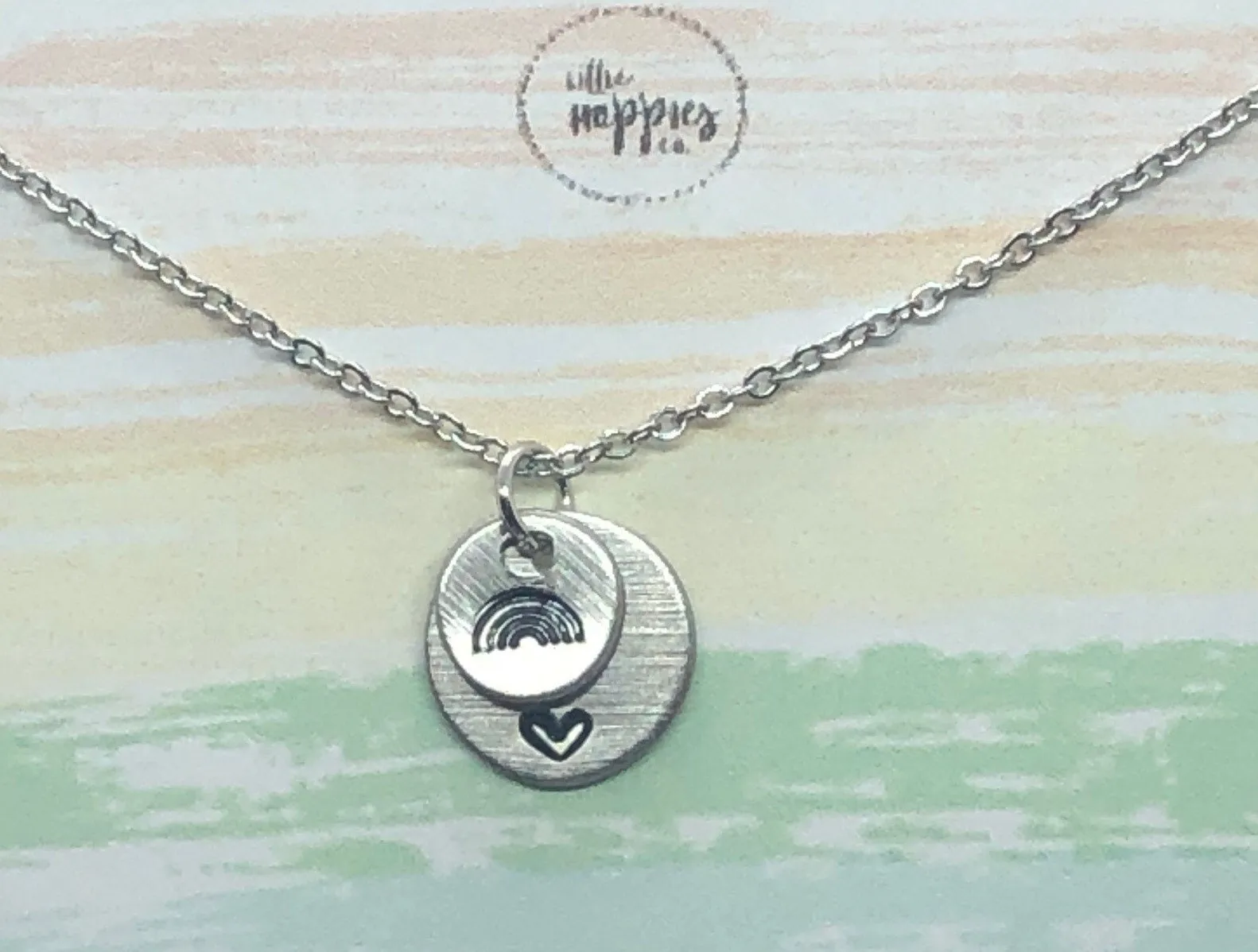 Rainbow baby necklace, rainbow babies, rainbow baby , baby after miscarriage, motherhood necklace, miscarriage gift, gift for rainbow baby