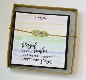 Rainbow baby necklace, rainbow babies, rainbow baby , baby after miscarriage, motherhood necklace, miscarriage gift, gift for rainbow baby