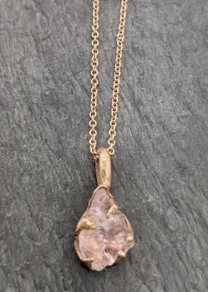 raw morganite 14k gold pendant pink gemstone necklace gemstone jewelry byangeline 2087 Alternative Engagement