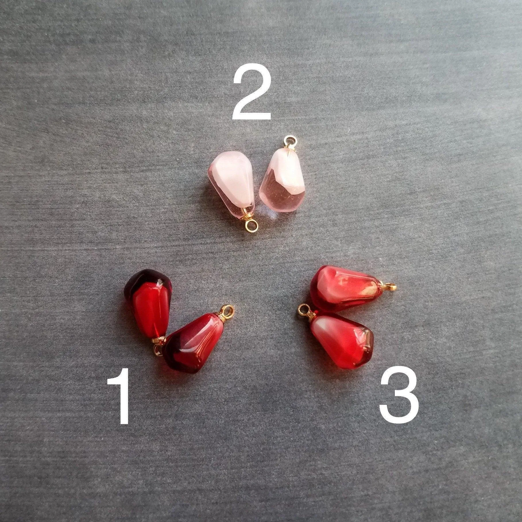 Red Pomegranate Seed Necklace, small light red pendant, thin delicate chain, seed fruit necklace, fertility necklace, pomegranate seed charm
