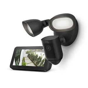 Ring Floodlight Cam Wired Pro Black with Echo Show 5 (Charcoal)