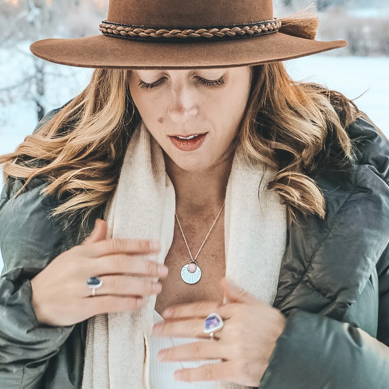 Rose Quartz Rising Necklace