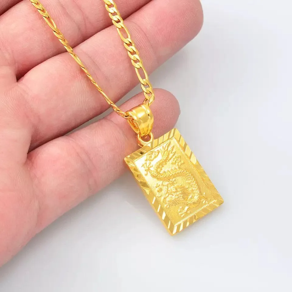 SALE Dragon necklace , 18k gold plated dragon pendant , dragon charm , dragon jewelry ,fantasy necklace men