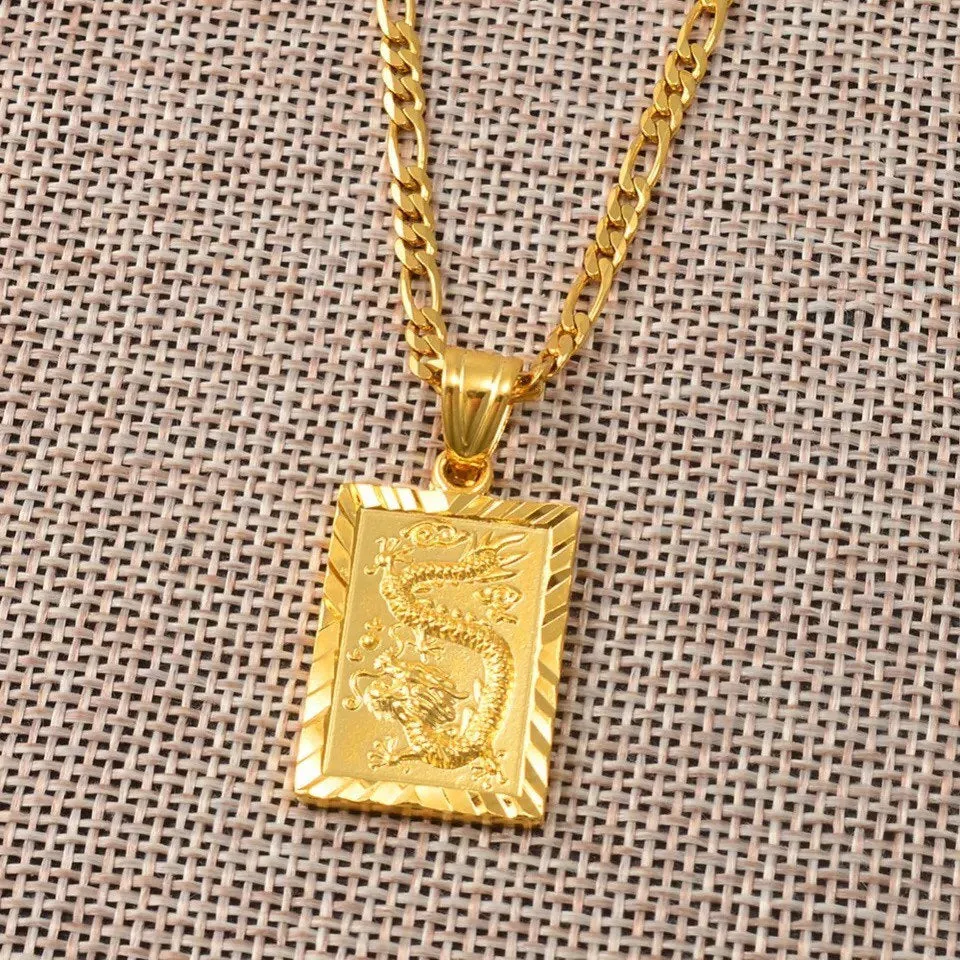 SALE Dragon necklace , 18k gold plated dragon pendant , dragon charm , dragon jewelry ,fantasy necklace men