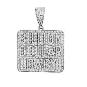 Shine bright like a Billion $ Dollar $ Baby two-tone Bling Pendant - C476689