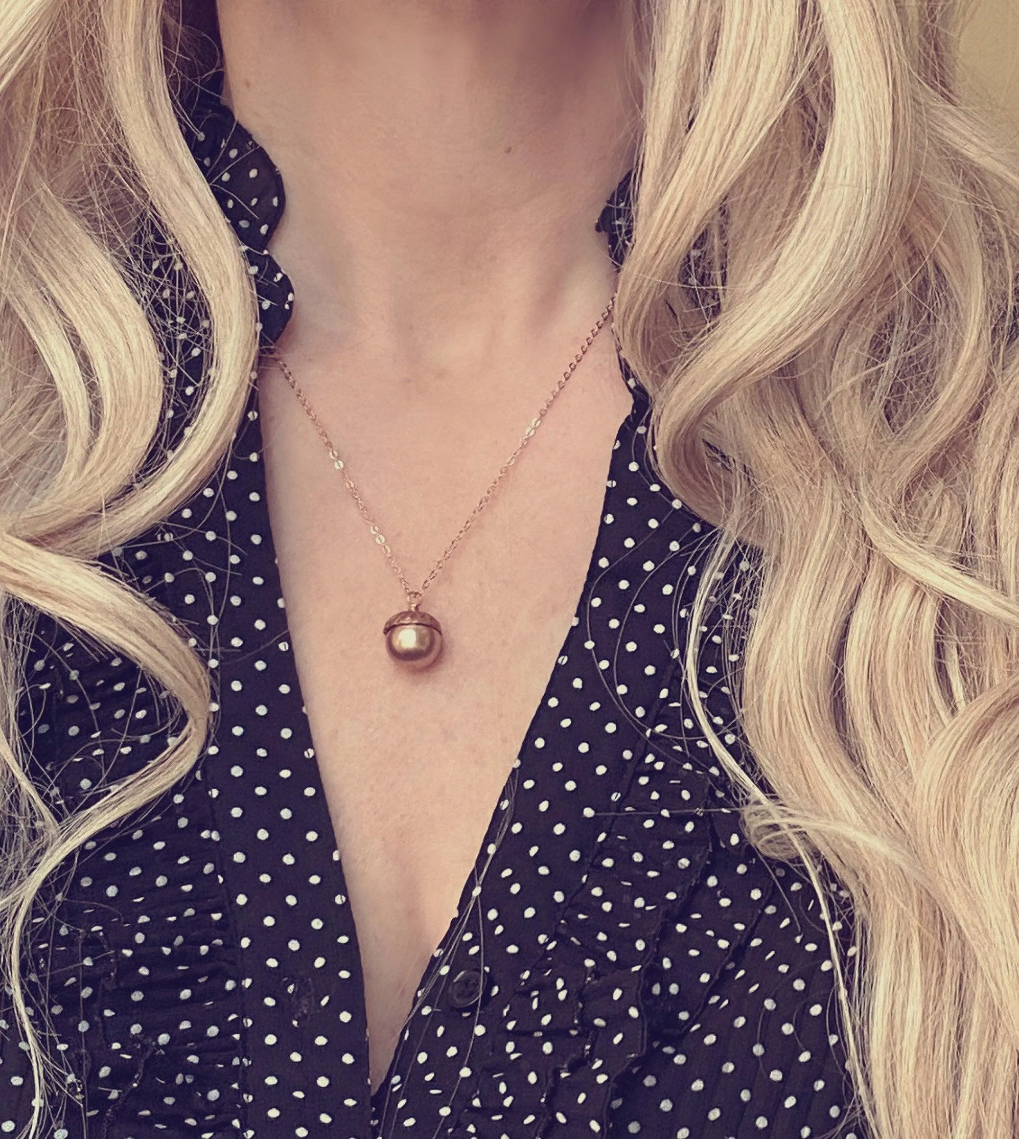Silver Acorn Necklace - genuine Swarovski pearl pendant capped in matte silver/pewter on a delicate silver plated chain - Squirrel Nut