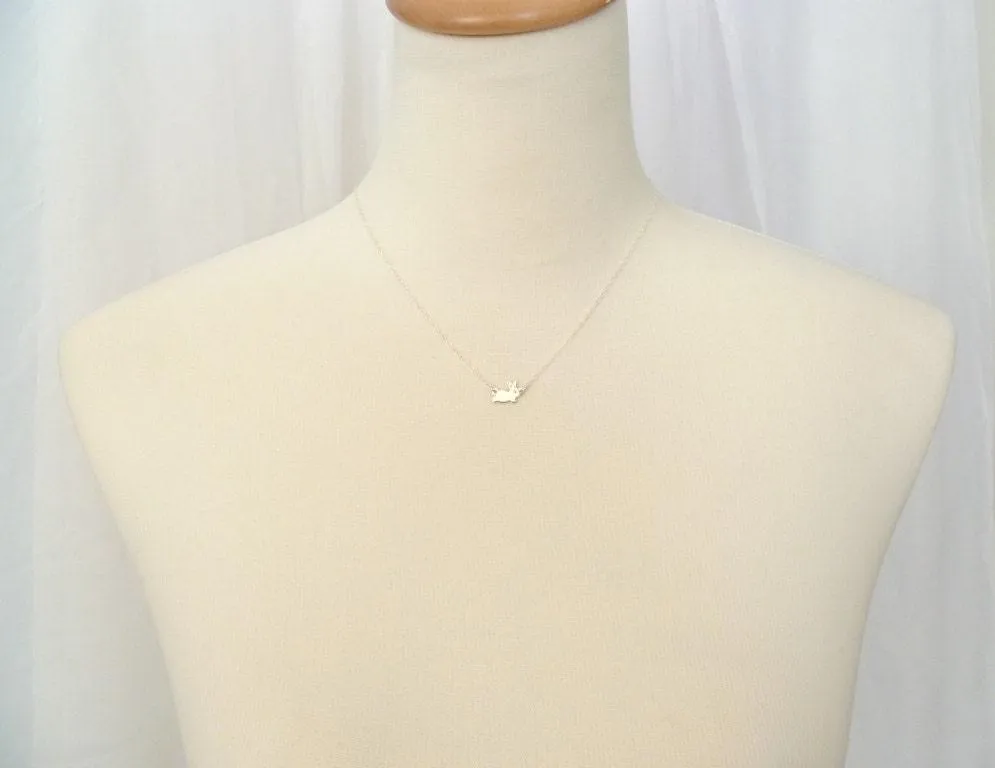 Silver Bunny Necklace, .925 sterling silver chain, baby bunny pendant, little bunny necklace, Easter gift, small silver rabbit necklace