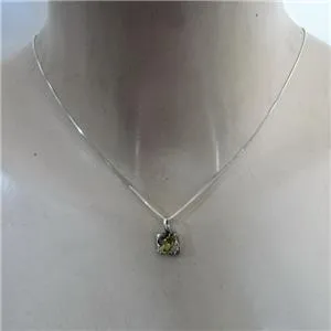 Silver Raw Diamond Pendant 24k Yellow Gold Sterling  Hadar Designer (ASy