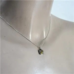 Silver Raw Diamond Pendant 24k Yellow Gold Sterling  Hadar Designer (ASy