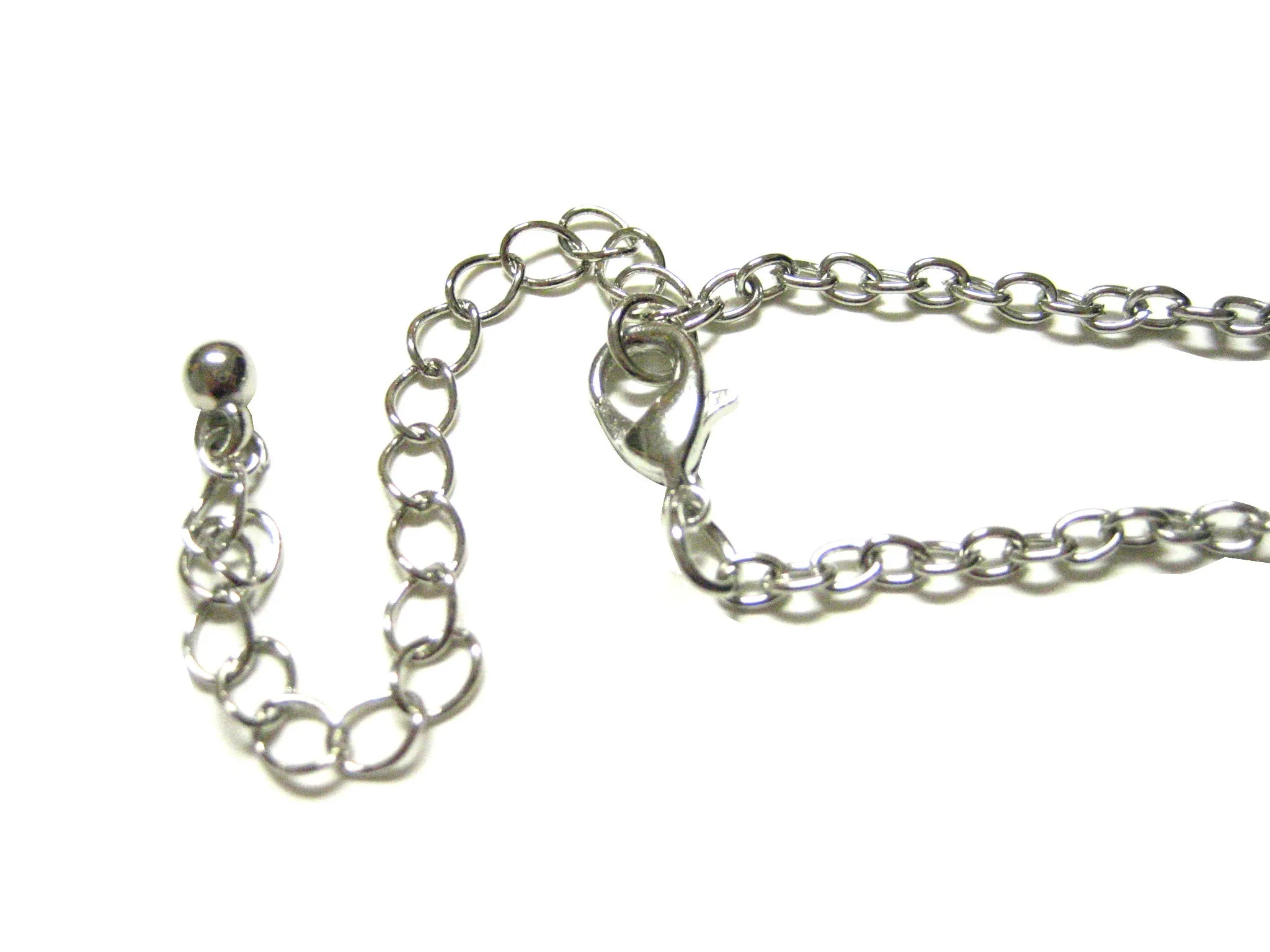 Silver Toned Connecticut State Map Outline Pendant Necklace