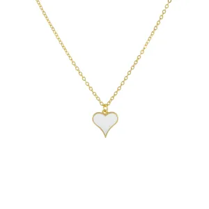 Small Enamel Heart Necklace
