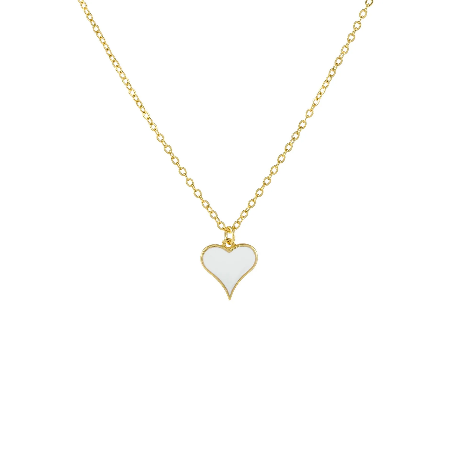 Small Enamel Heart Necklace