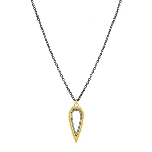 Small Pave Shield Necklace