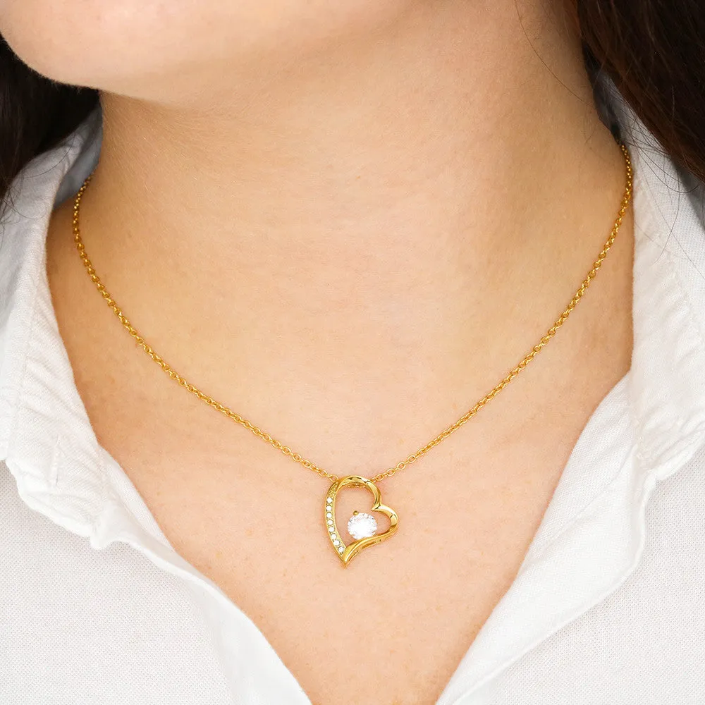 Smart, Beautiful and Strong-Sentimental Heart Necklace for Mom