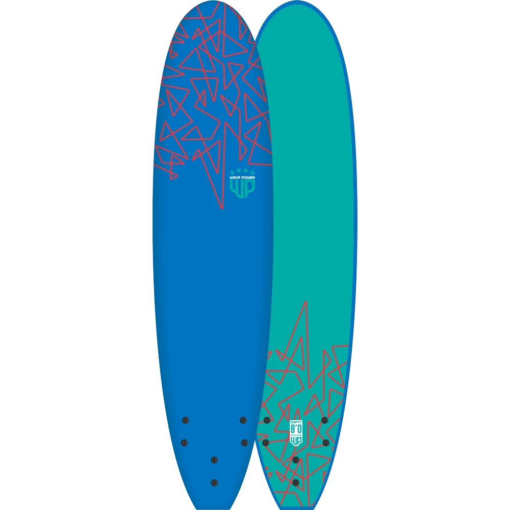 Soft Surfboards 8'0 WAVE POWER Blue/ Teal
