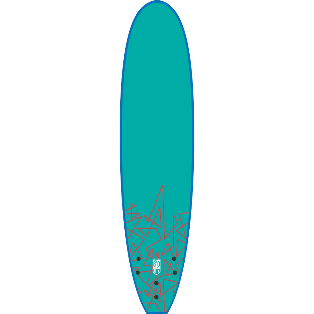Soft Surfboards 8'0 WAVE POWER Blue/ Teal