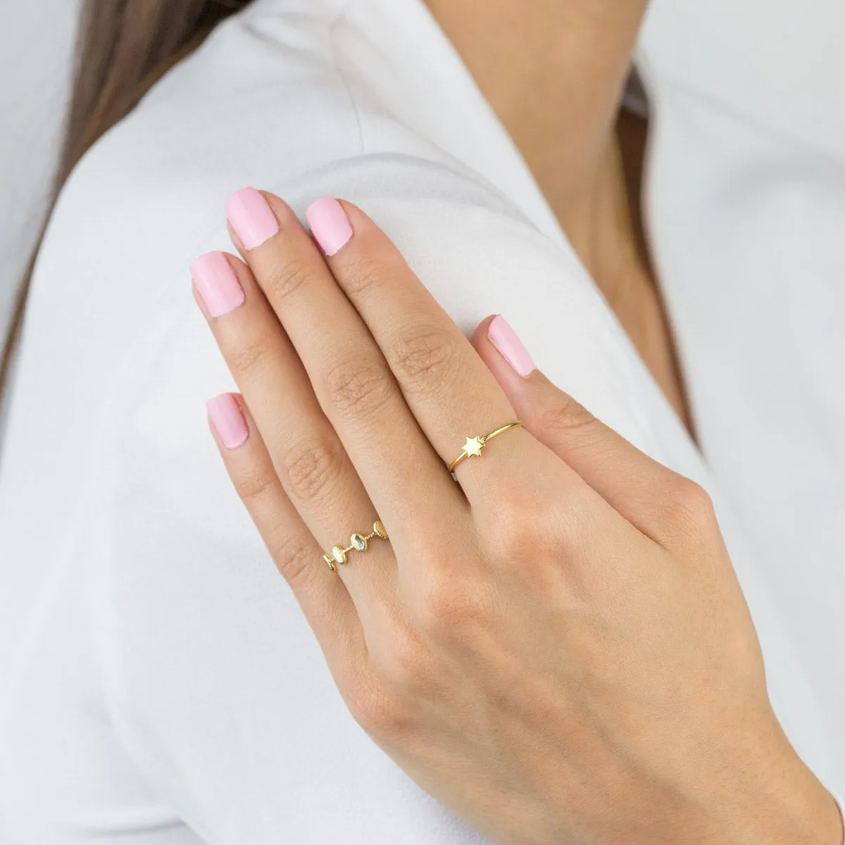 Solid Starburst Ring