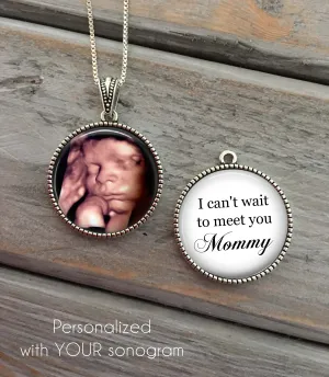 SONOGRAM NECKLACE - I can't wait to meet you Mommy