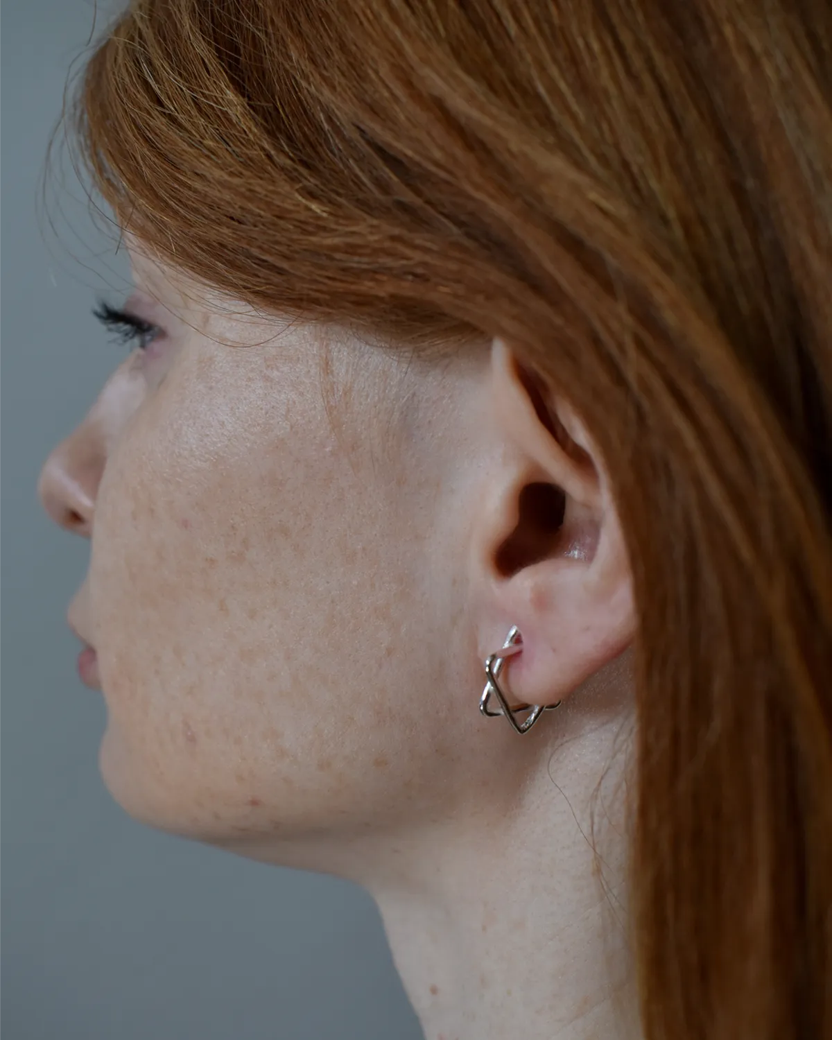 Star Of David Silver Earring