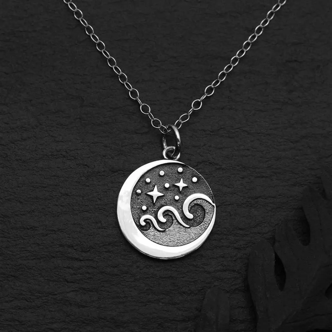 Sterling Starry Night Wave Necklace