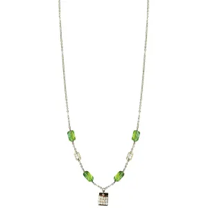 Tabs Necklace 5022 with Peridot and Australian Opal by Michelle Pressler Jewelry