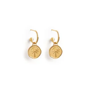 Terra Drop Hoop Earrings