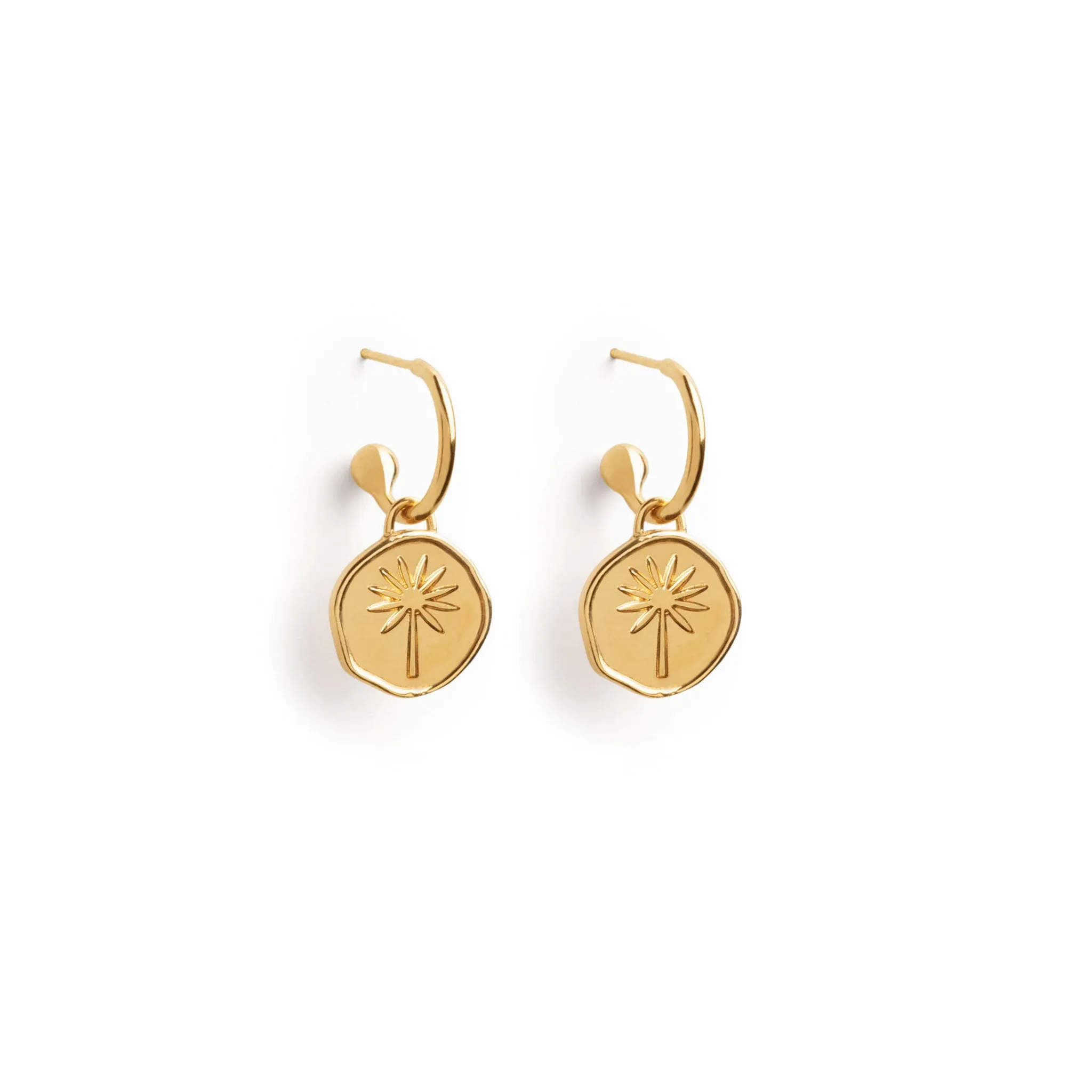 Terra Drop Hoop Earrings