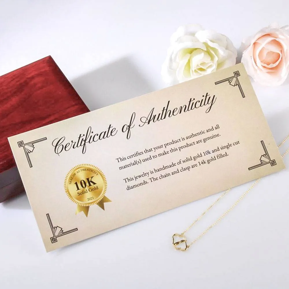 The happiest day of my life-Everlasting Love Gold Hearts Necklace