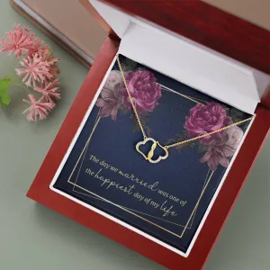 The happiest day of my life-Everlasting Love Gold Hearts Necklace