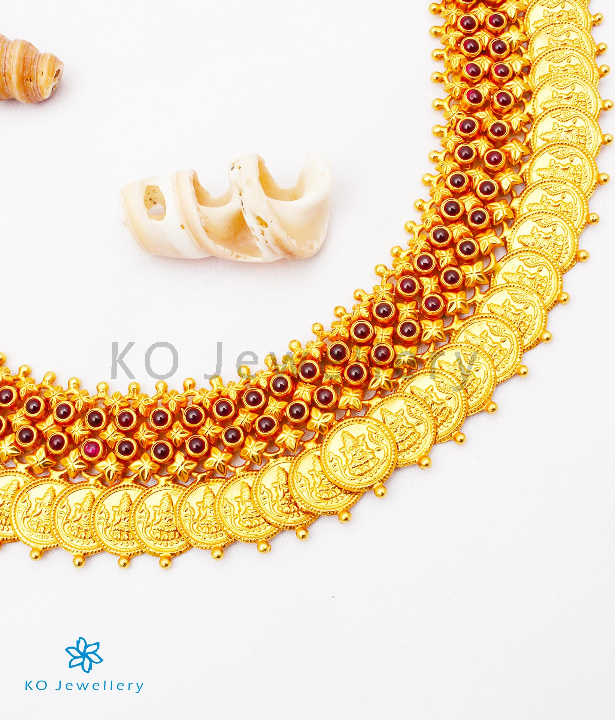 The Shreeda Silver Kemp Kasu Necklace