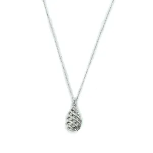 Tiffany & Co Venezia Luce Spiral Sterling Silver Pendant Necklace - 16"