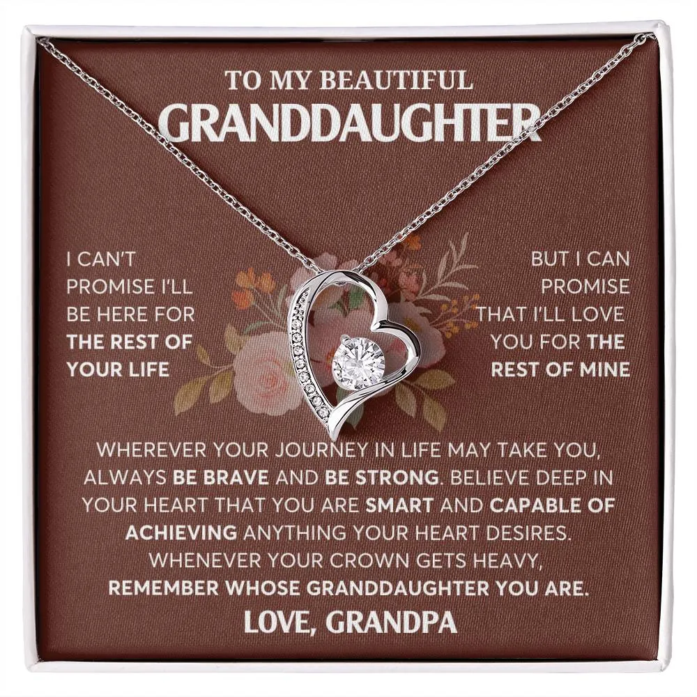 To My Granddaughter Necklace, Granddaughter Jewelry Gift,  Granddaughter Necklace,  Gift For Her, Best Gift For Girls