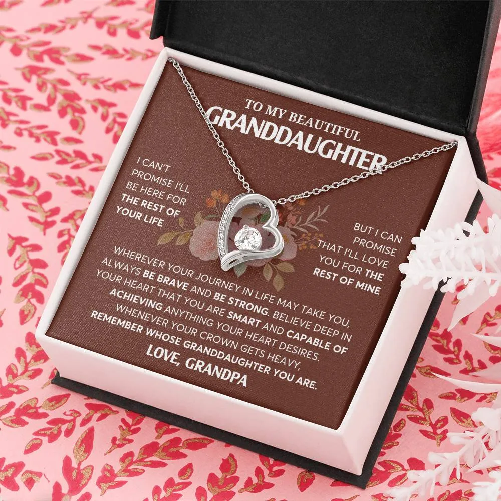 To My Granddaughter Necklace, Granddaughter Jewelry Gift,  Granddaughter Necklace,  Gift For Her, Best Gift For Girls